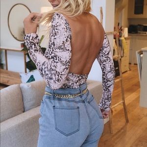 In The Style Meggan Grubb Open Back Bodysuit